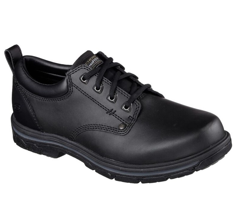 Skechers Relaxed Fit: Segment - Rilar - Mens Lace Up Shoes Black [AU-YS3800]